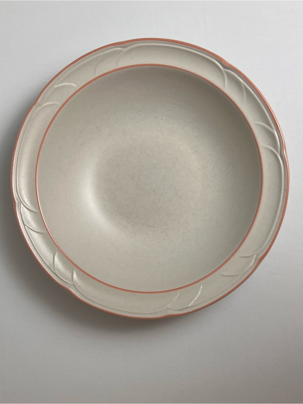 Peachwood by Country Ware Round Vegetable Bowl Stoneware VTG Japan 9.5